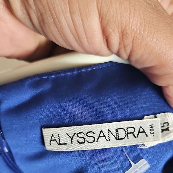 Royal Blue Fit and Flare Midi Dress for Wedding Guest - Picture 2 of 16